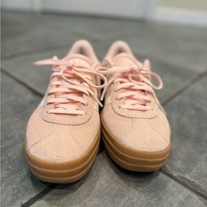 Adidas VL Court Bold Women's Blush Suede Sneakers